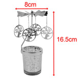 Maxbell Romantic Rotating Candle Holder Candlestick for Home Ornament Elk Round
