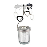Maxbell Romantic Rotating Candle Holder Candlestick for Home Ornament Heart Shaped