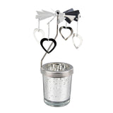 Maxbell Romantic Rotating Candle Holder Candlestick for Home Ornament Heart Shaped