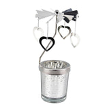 Maxbell Romantic Rotating Candle Holder Candlestick for Home Ornament Heart Shaped