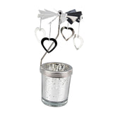 Maxbell Romantic Rotating Candle Holder Candlestick for Home Ornament Heart Shaped