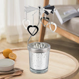 Maxbell Romantic Rotating Candle Holder Candlestick for Home Ornament Heart Shaped