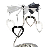 Maxbell Romantic Rotating Candle Holder Candlestick for Home Ornament Heart Shaped