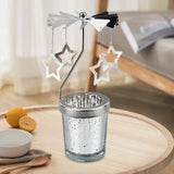 Maxbell Romantic Rotating Candle Holder Candlestick for Home Ornament Star