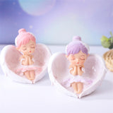 Maxbell Vinyl Ballerina Statue Mini Decoration for Party Anniversary Bookshelf Pink