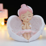 Maxbell Vinyl Ballerina Statue Mini Decoration for Party Anniversary Bookshelf Pink