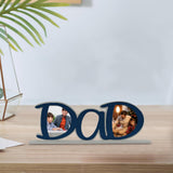 Maxbell Photo Frame Father's Birthday Gift Tabletop Ornament Dad Image Picture Frame Blue