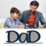 Maxbell Photo Frame Father's Birthday Gift Tabletop Ornament Dad Image Picture Frame Blue
