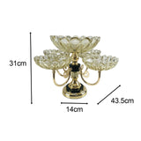 Maxbell Multilayer Fruit Bowl Metal Stand Rotatable for Living Room Office