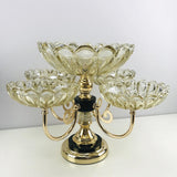 Maxbell Multilayer Fruit Bowl Metal Stand Rotatable for Living Room Office