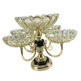 Maxbell Multilayer Fruit Bowl Metal Stand Rotatable for Living Room Office