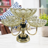 Maxbell Multilayer Fruit Bowl Metal Stand Rotatable for Living Room Office