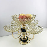 Maxbell Multilayer Fruit Bowl Metal Stand Rotatable for Living Room Office