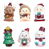 Maxbell Miniature Statue Mini Ornament Christmas Figurines for Tabletop Party Indoor 4x3x5.5cm Elk