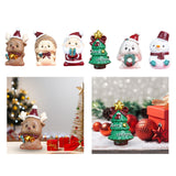 Maxbell Miniature Statue Mini Ornament Christmas Figurines for Tabletop Party Indoor 4x3x5.5cm Elk