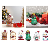 Maxbell Miniature Statue Mini Ornament Christmas Figurines for Tabletop Party Indoor 4x3x5.5cm Elk
