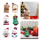 Maxbell Miniature Statue Mini Ornament Christmas Figurines for Tabletop Party Indoor 4x3x5.5cm Elk