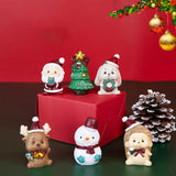 Maxbell Miniature Statue Mini Ornament Christmas Figurines for Tabletop Party Indoor 4x3x5.5cm Elk