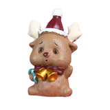 Maxbell Miniature Statue Mini Ornament Christmas Figurines for Tabletop Party Indoor 4x3x5.5cm Elk