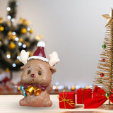 Maxbell Miniature Statue Mini Ornament Christmas Figurines for Tabletop Party Indoor 4x3x5.5cm Elk
