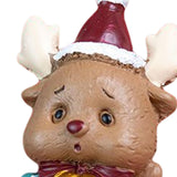 Maxbell Miniature Statue Mini Ornament Christmas Figurines for Tabletop Party Indoor 4x3x5.5cm Elk
