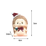 Maxbell Miniature Statue Mini Ornament Christmas Figurines for Tabletop Party Indoor 4x3.5x5cm Hedgehog