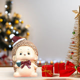Maxbell Miniature Statue Mini Ornament Christmas Figurines for Tabletop Party Indoor 4x3.5x5cm Hedgehog