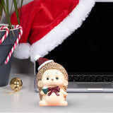 Maxbell Miniature Statue Mini Ornament Christmas Figurines for Tabletop Party Indoor 4x3.5x5cm Hedgehog