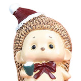 Maxbell Miniature Statue Mini Ornament Christmas Figurines for Tabletop Party Indoor 4x3.5x5cm Hedgehog