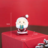Maxbell Miniature Statue Mini Ornament Christmas Figurines for Tabletop Party Indoor 3.5x4x5cm Santa