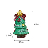 Maxbell Miniature Statue Mini Ornament Christmas Figurines for Tabletop Party Indoor 3.8x3.8x6.2cm Tree