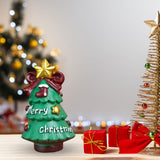 Maxbell Miniature Statue Mini Ornament Christmas Figurines for Tabletop Party Indoor 3.8x3.8x6.2cm Tree