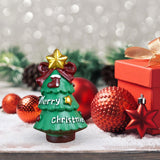Maxbell Miniature Statue Mini Ornament Christmas Figurines for Tabletop Party Indoor 3.8x3.8x6.2cm Tree