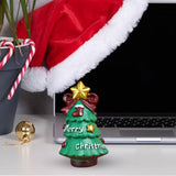 Maxbell Miniature Statue Mini Ornament Christmas Figurines for Tabletop Party Indoor 3.8x3.8x6.2cm Tree