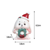 Maxbell Miniature Statue Mini Ornament Christmas Figurines for Tabletop Party Indoor 3.8x3.8x6.2cm Rabbit