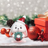 Maxbell Miniature Statue Mini Ornament Christmas Figurines for Tabletop Party Indoor 3.8x3.8x6.2cm Rabbit