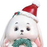 Maxbell Miniature Statue Mini Ornament Christmas Figurines for Tabletop Party Indoor 3.8x3.8x6.2cm Rabbit