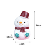 Maxbell Miniature Statue Mini Ornament Christmas Figurines for Tabletop Party Indoor 3.5x3.3x5.4cmSnowman