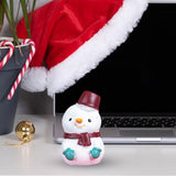 Maxbell Miniature Statue Mini Ornament Christmas Figurines for Tabletop Party Indoor 3.5x3.3x5.4cmSnowman