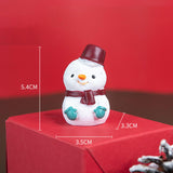 Maxbell Miniature Statue Mini Ornament Christmas Figurines for Tabletop Party Indoor 3.5x3.3x5.4cmSnowman
