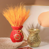 Maxbell Flower Vase Pot bag Shape Decorations Flower Arrangements Gift Yellow