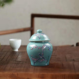Maxbell Ceramic Ginger Jar Collection Household Storage Jars for Loose Tea Small