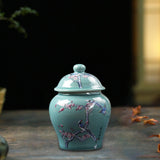 Maxbell Ceramic Ginger Jar Collection Household Storage Jars for Loose Tea Small