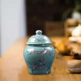 Maxbell Ceramic Ginger Jar Collection Household Storage Jars for Loose Tea Small