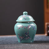 Maxbell Ceramic Ginger Jar Collection Household Storage Jars for Loose Tea Small