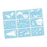 Maxbell 9Pcs Christmas Window Clings Stickers Window Kids for Fridge Decoration