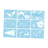 Maxbell 9Pcs Christmas Window Clings Stickers Window Kids for Fridge Decoration