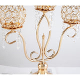 Maxbell Crystal Candle Holder 3 Arms Tea Light Holders for Wedding Home Decor Gift