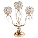 Maxbell Crystal Candle Holder 3 Arms Tea Light Holders for Wedding Home Decor Gift