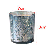 Maxbell Morden Candlestick Cup Candle Holder Decorative Tabletop Statue Crafts Blue